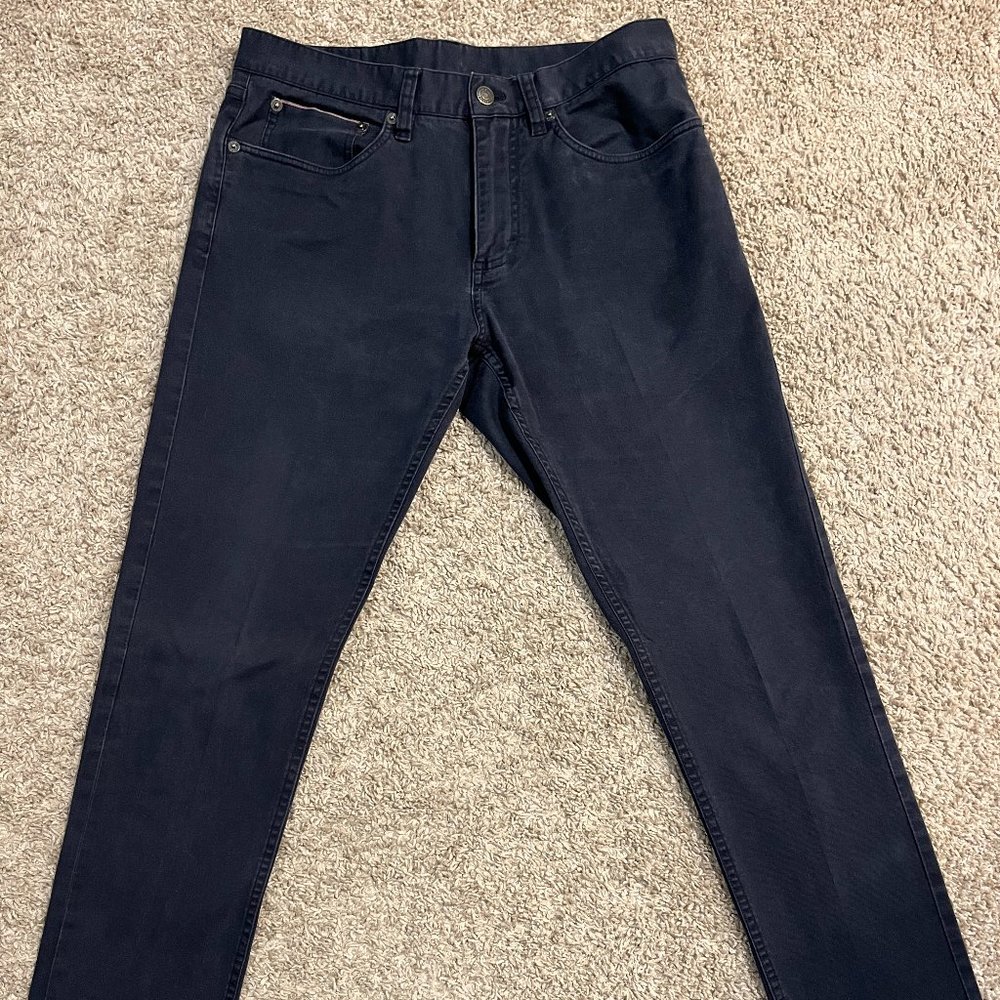 Navy Blue Brooks Brothers 1818 Denim Straight Leg Pants